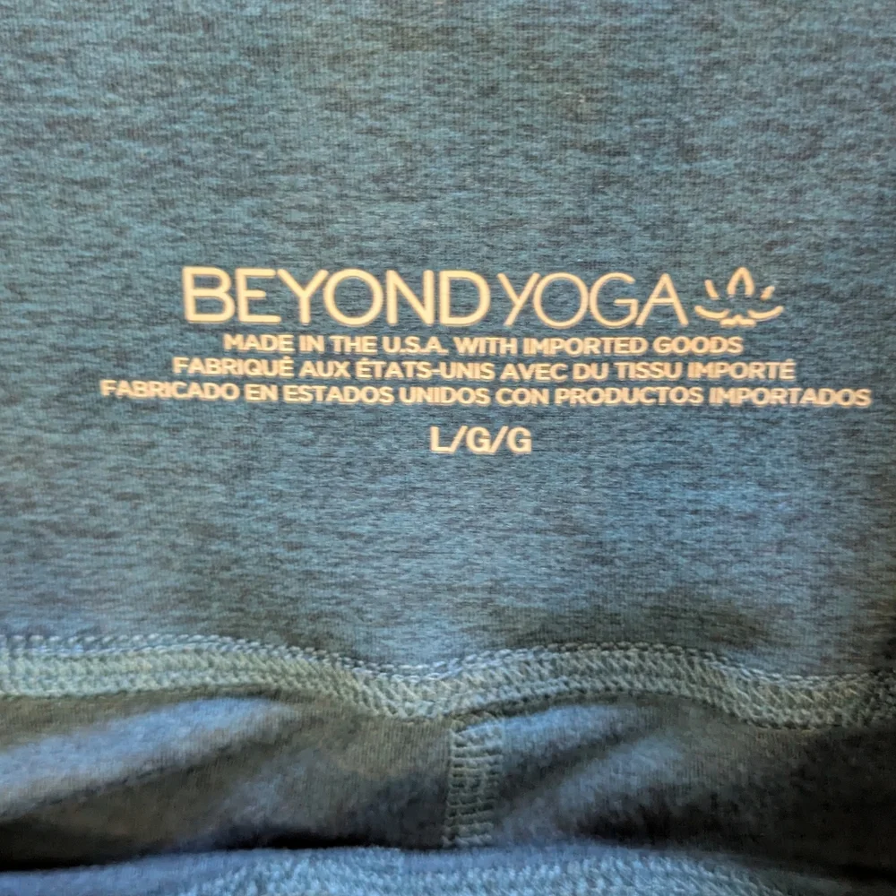 Beyond Yoga Spacedye At Your Leisure Bootcut Pant High Waisted Blue Sz L - Picture 7 of 16